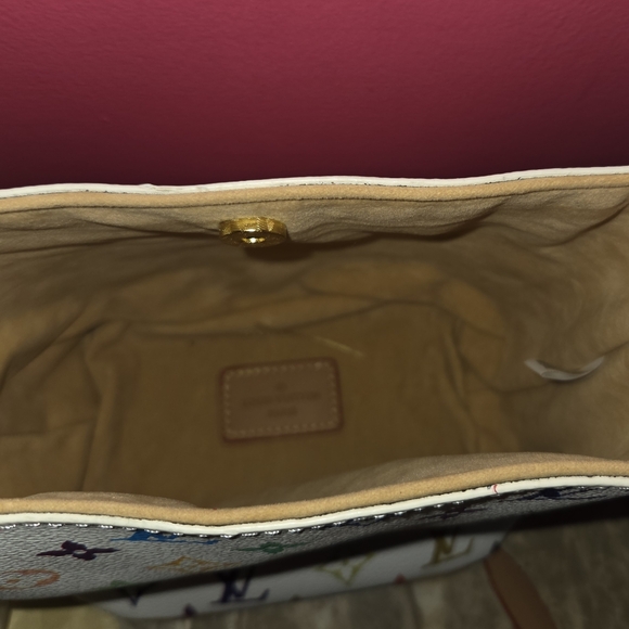 Louis Vuitton Multicolor Monogram White Canvas Shoulder Bag - Picture 5 of 12